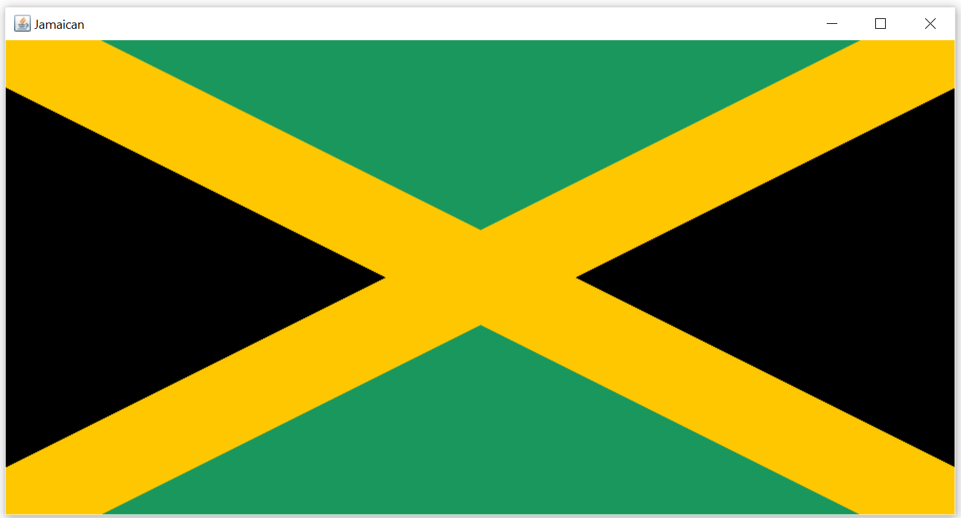 Jamaican Flag Window